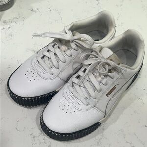 Puma Classic White and Black Sneakers